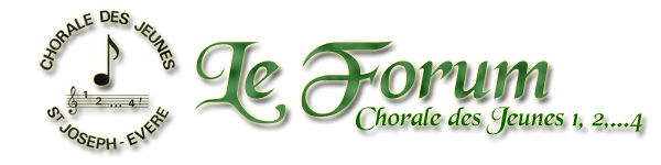 Chorale des Jeunes 1, 2,... 4 Forum Index